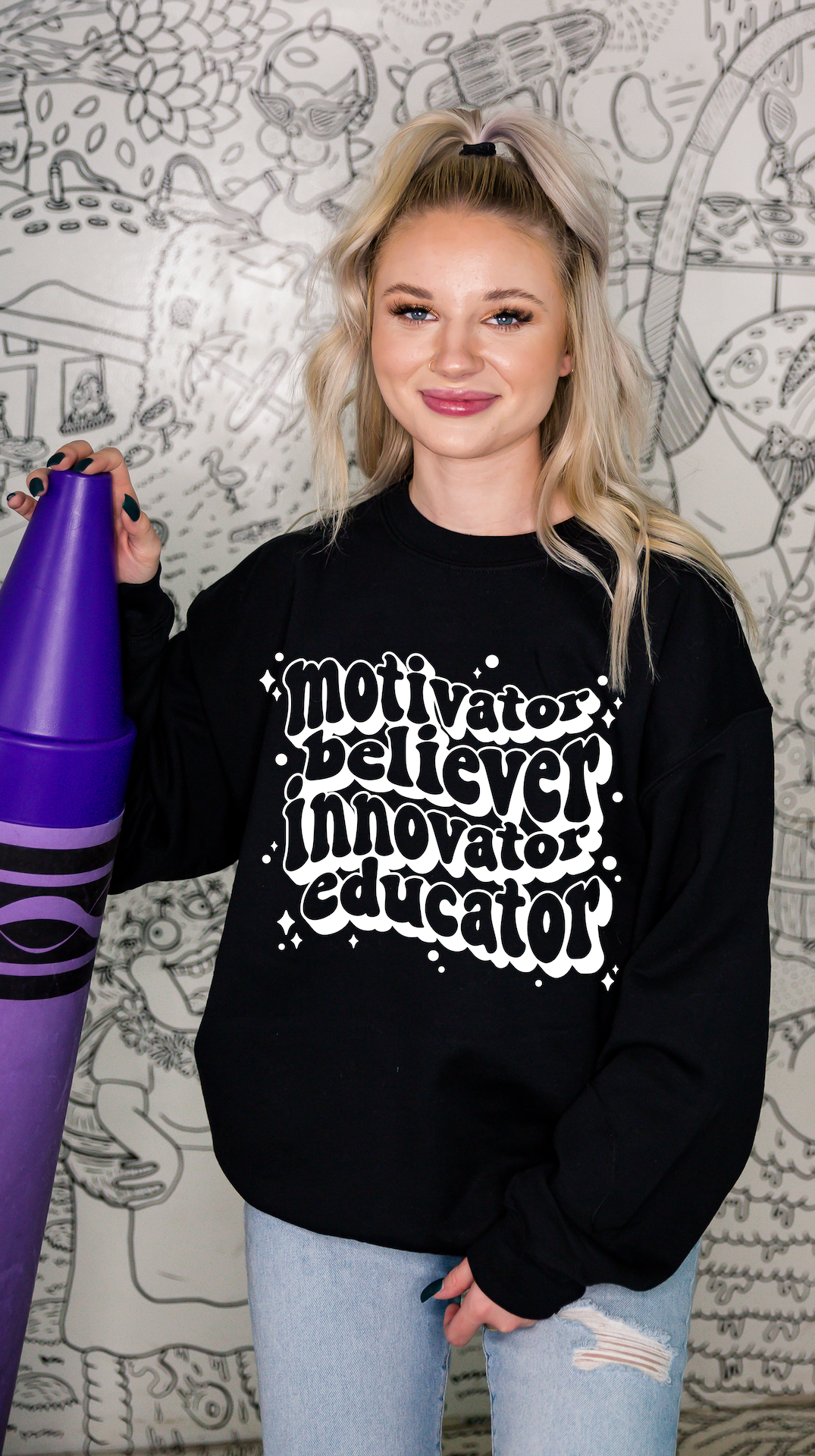 Motivator Believer Innovator Educator  T-shirt or Sweatshirt