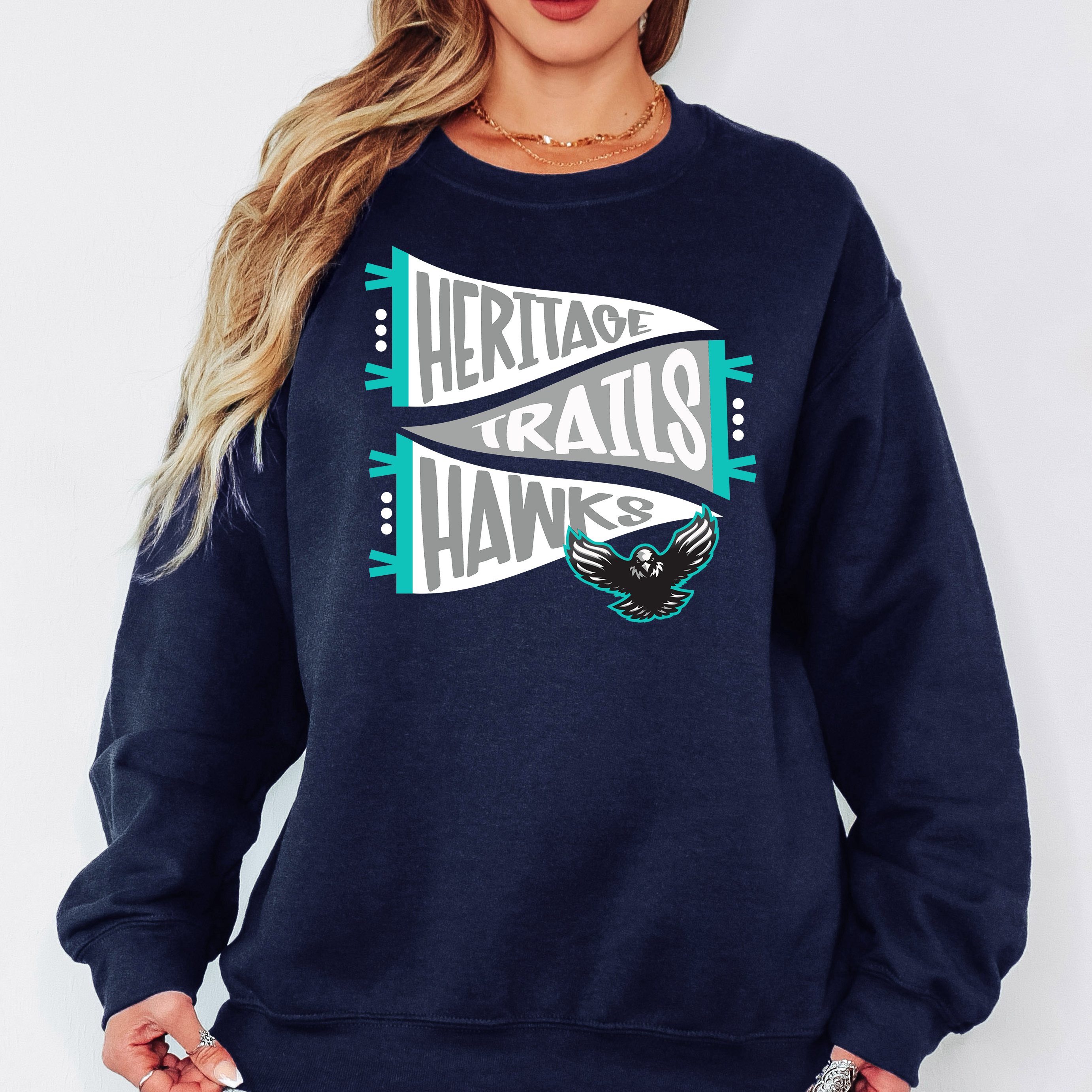 Heritage Trails Hawks Pennant Adult Sweatshirt