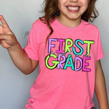 Neon Doodle Back To School Kids T-Shirt