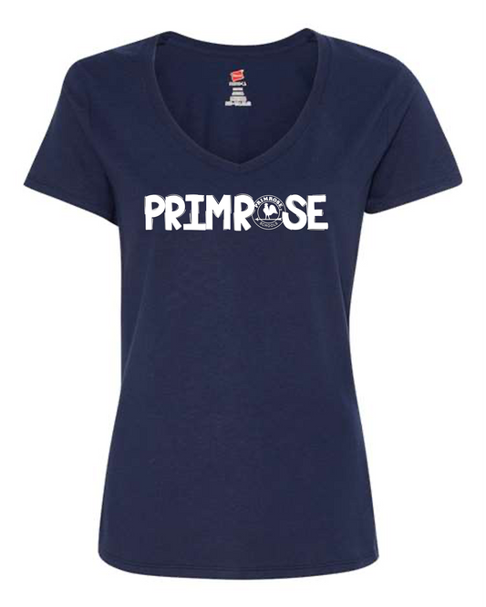 Womens Primrose Doodle V-Neck T-Shirt
