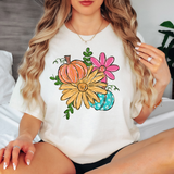 Pumpkin Sunflower Fall  Comfort Colors T-shirt