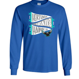 Heritage Trails Hawks Pennant Adult Long Sleeve TShirt