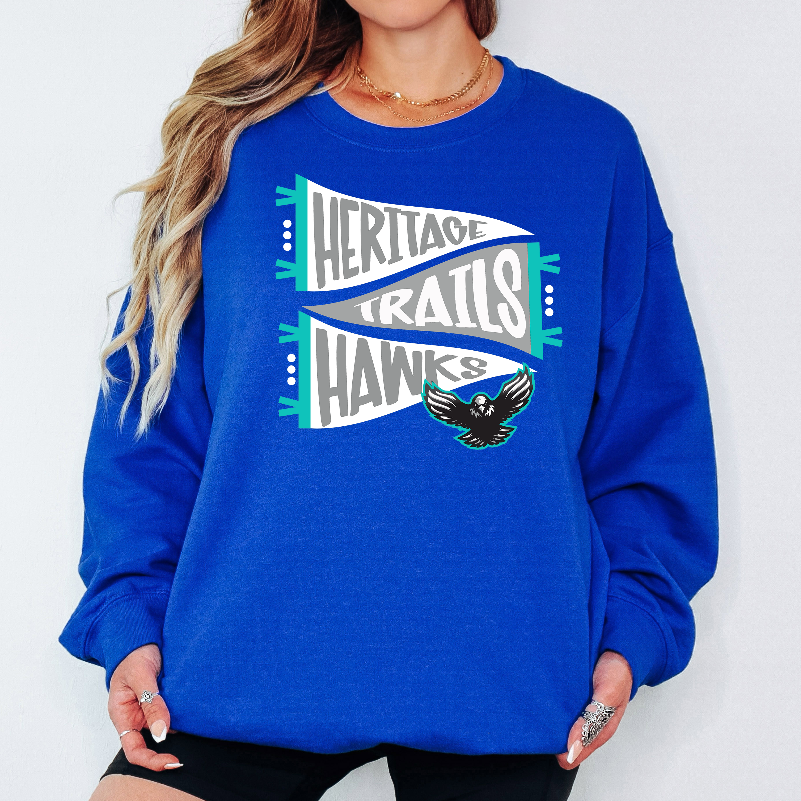 Heritage Trails Hawks Pennant Adult Sweatshirt