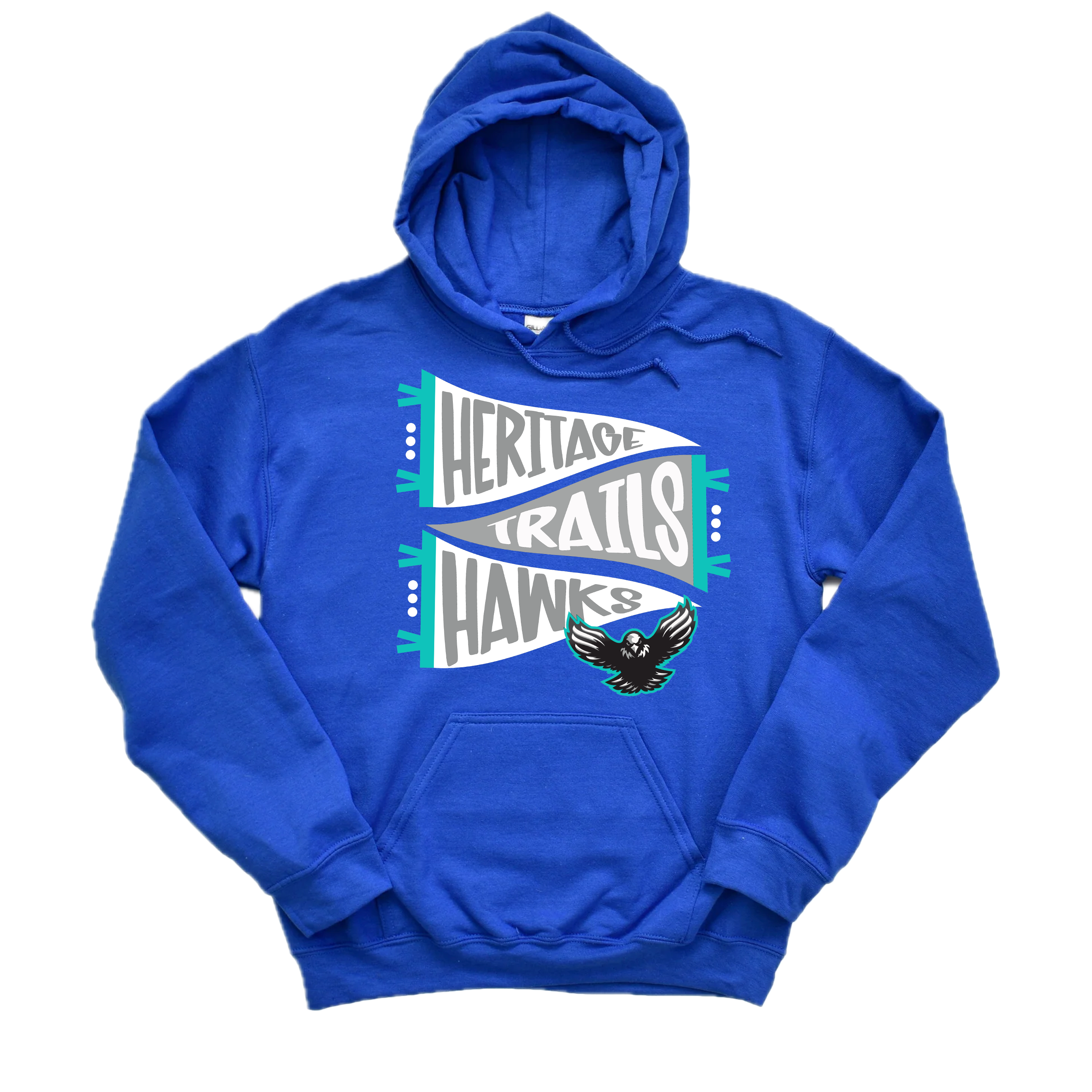 Heritage Trails Hawks Pennant Adult Hoodie