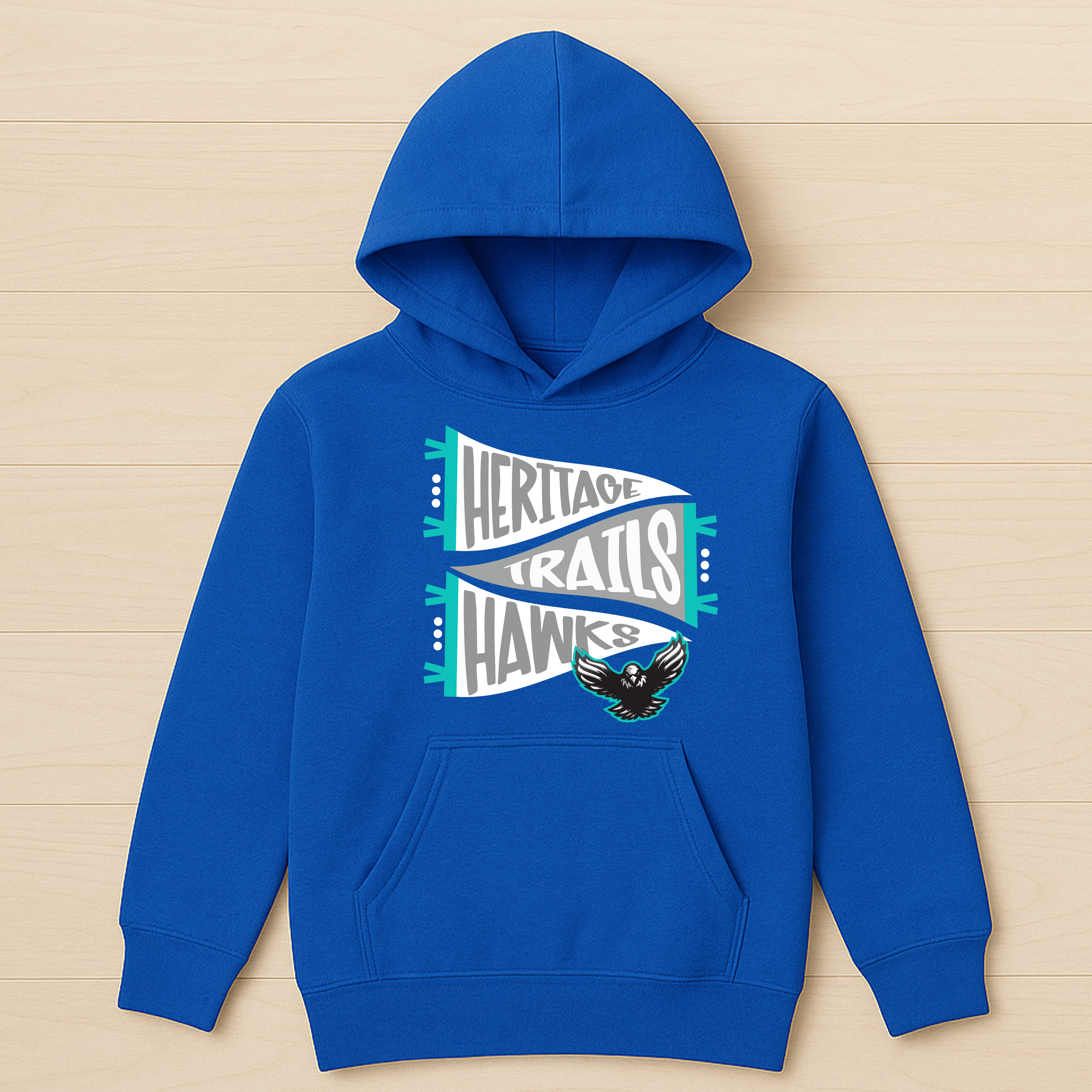 Heritage Trails Hawks Pennant Youth Hoodie