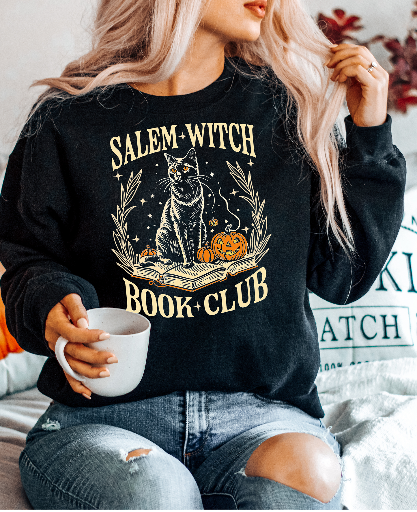 Salem Witch Book club Halloween  Sweatshirt or T-shirt