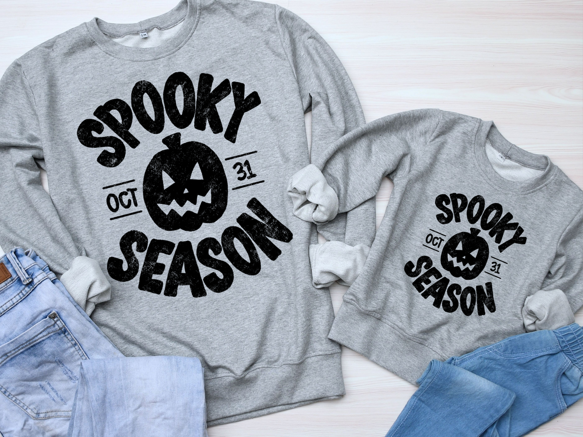 Spooky Season Oversized Printed Sweatshirt