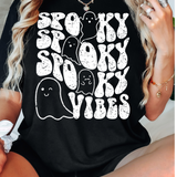 Retro Distressed Spooky Ghost Halloween Gildan Soft Style T-Shirt