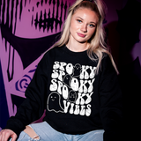 Distressed Retro Spooky Vibes  Heavy Blend Sweatshirt