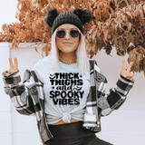 Thick Thighs Spooky Vibes Halloween Bella Canvas T-Shirt