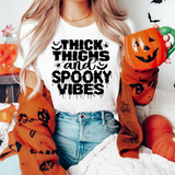 Thick Thighs Spooky Vibes Halloween Bella Canvas T-Shirt