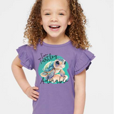 Turtley Adorable Flutter Sleeve Toddler T-Shirt