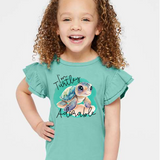Turtley Adorable Flutter Sleeve Toddler T-Shirt