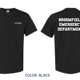 UCHealth Broomfield Emergency Comfort Colors Short Sleeve Pocket T-Shirt
