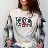 USA Patriotic Ivory Comfort Colors T-shirt or Tank