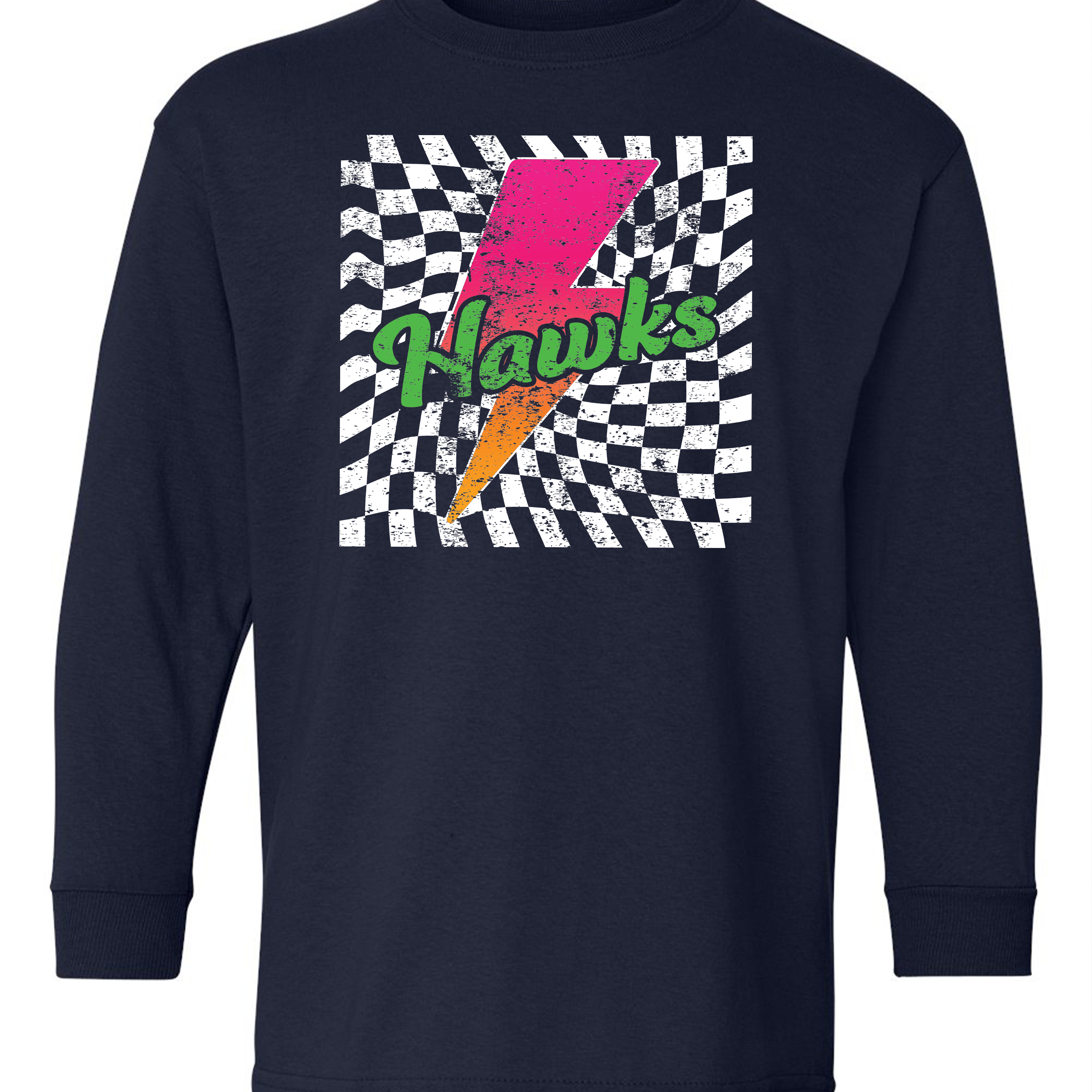 Heritage Trails Hawks Neon Bolt Youth Long Sleeve TShirt