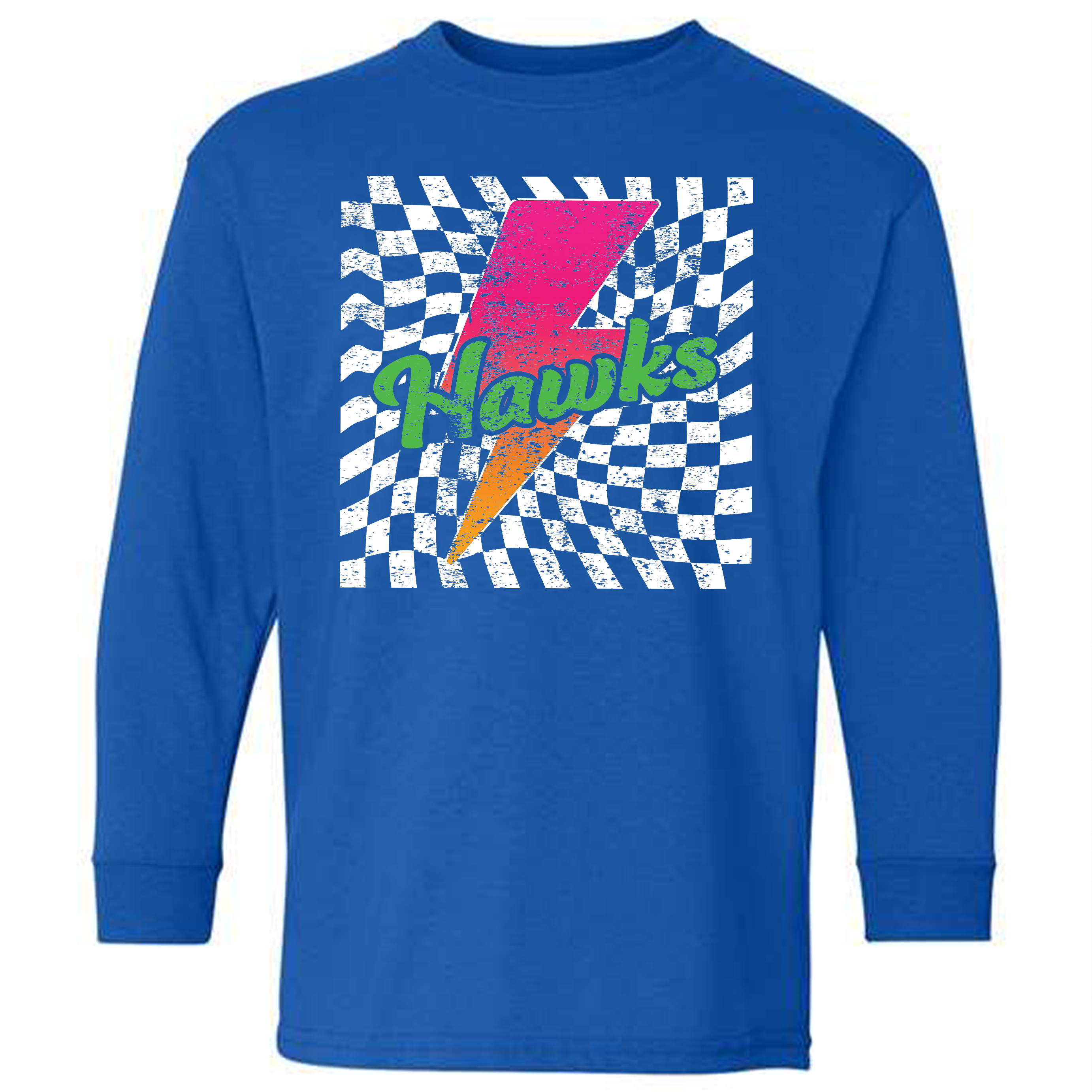 Heritage Trails Hawks Neon Bolt Youth Long Sleeve TShirt