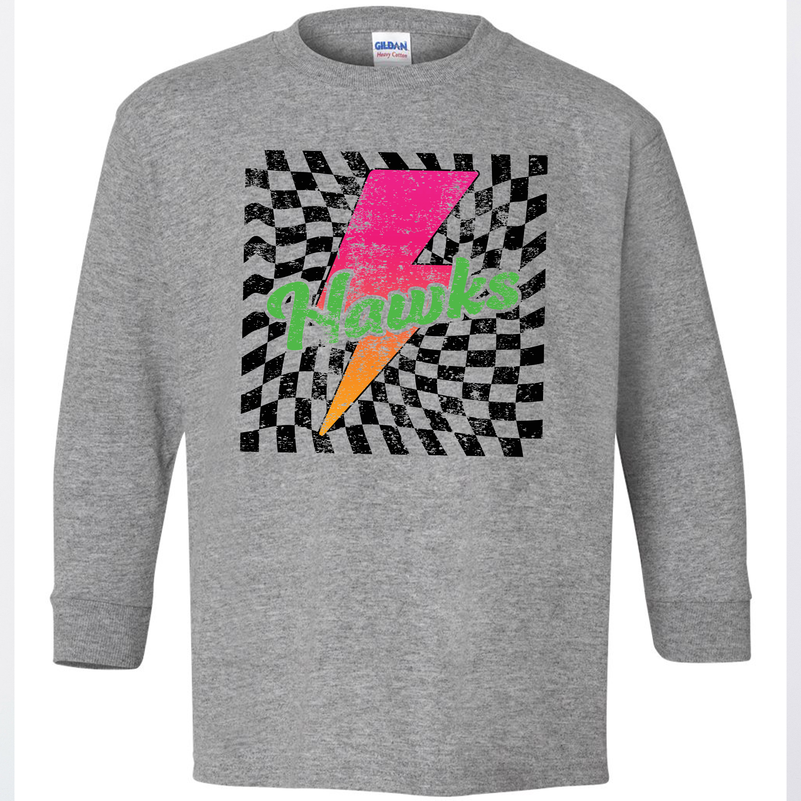 Heritage Trails Hawks Neon Bolt Youth Long Sleeve TShirt